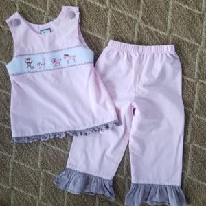 Shrimp & Grits Smocked Set 3T